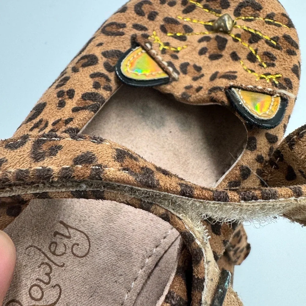 Cynthia Rowley Toddler Girl Size 10 Brown Leopard Kids Dress Shoes Flats